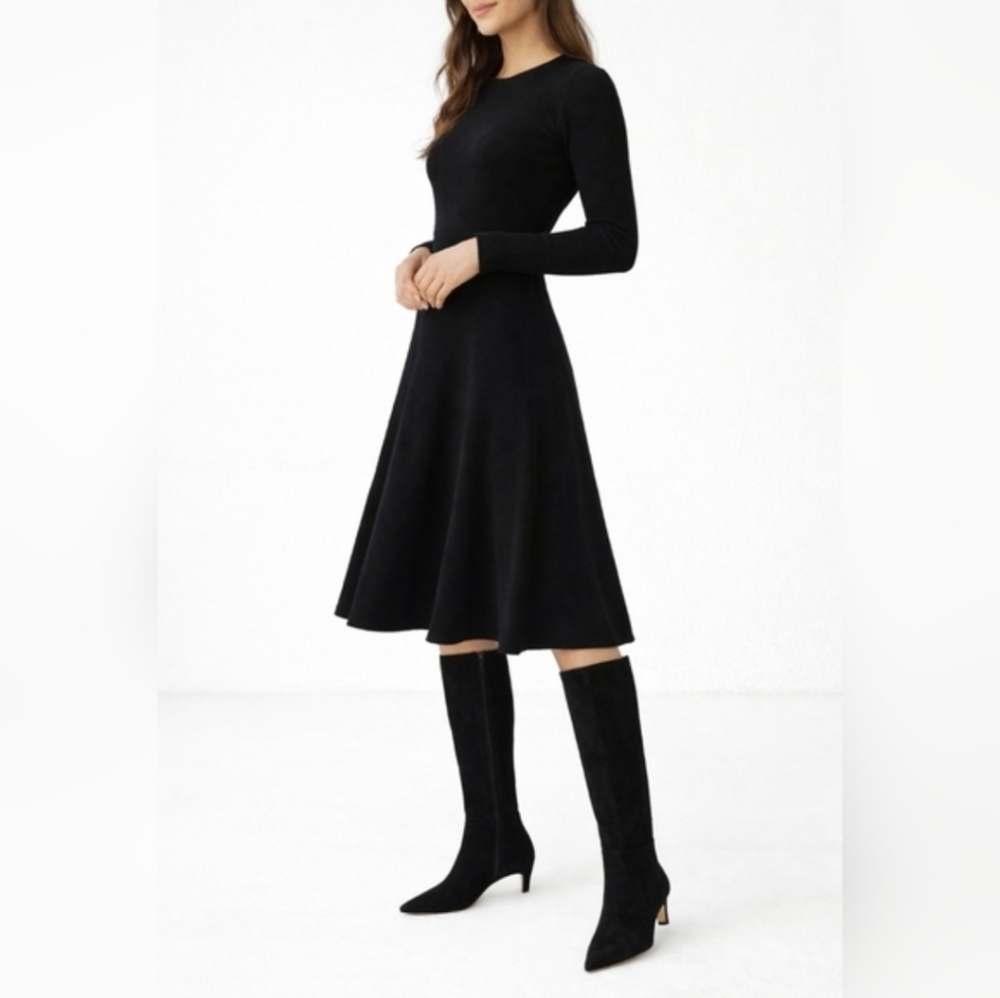Worn Once! Antonio Melani Elegant Genuine Suede Black Knee-High Women's Boots
